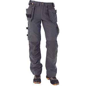 J.A.K. 150114084 Serie 1501 60% katoen / 40% polyester taillebroek met hangzakken, grijs, 48 R (34/32) maat