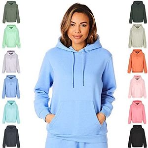 Light And Shade Dames Super Soft Touch Pastel Bright Loungewear Hoodie Capuchon Sweatshirt Top, Violet, XL