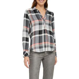 Blouse - Geruit - Viscosemix - Normale Pasvorm - Lange Zoom