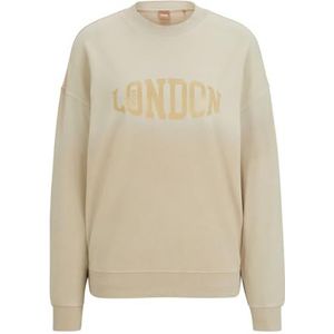 BOSS Dames C_elaslogan_Town Sweatshirt, Medium Beige 269, L