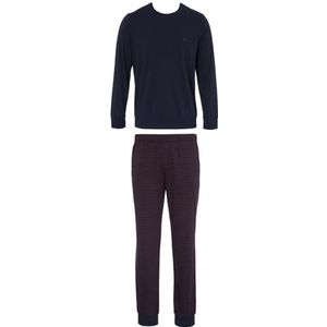 Emporio Armani Heren Men's Pattern Mix Cuffed Pajama Set (2 stuks), Bloemenprint/Marine, S