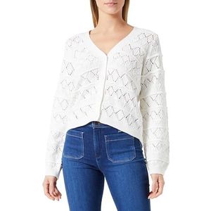 Object Dames Objliva L/S V-hals gebreide cardigan Noos gebreide jas, cloud dancer, M