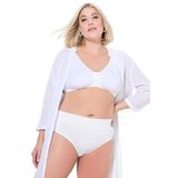 Ulla Popken - Slip - Wit - High Waist - Jersey