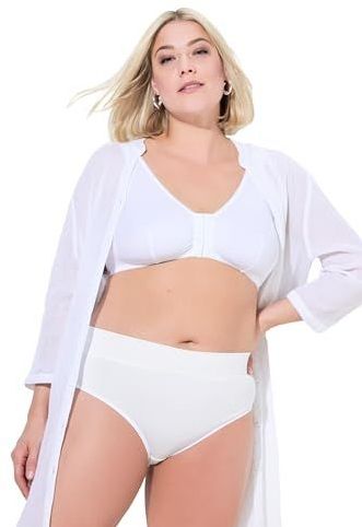 Ulla Popken - Slip - Wit - High Waist - Jersey