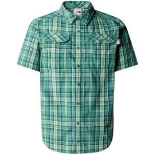 THE NORTH FACE Pine Knot T-Shirt Gemstone Green Plaid XL