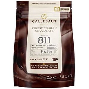 CALLEBAUT Receipe No. 811 - couverture callets, pure chocolade, 54,5% cacao, 1 x 2500 G