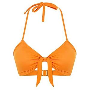 Trendyol Dames gebreide bikinitop, oranje,34, Oranje, 38