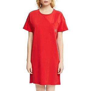 ESPRIT Nachthemd met borstzak, rood, 38