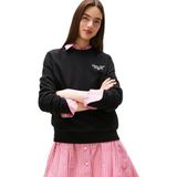 TOMMY JEANS Dames TJW REG ESS LOGO 1 CREW EXT DW0DW21960, zwart, XXS, Zwart (zwart), XXS