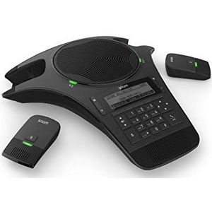 Snom C520 conferentietelefoon (DECT, Bluetooth, draadloze microfoon, uitbreidbaar, voor grote conferenties met maximaal 4 aparte kamers), Zwart, 00004356