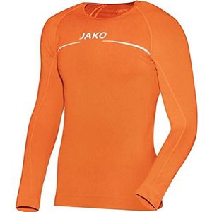 JAKO Longsleeve Comfort - Heren shirt met lange mouwen, oranje (neon oranje), XXL