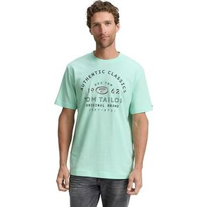 TOM TAILOR T-shirt voor heren, 37309 - mintgroen wit geïnjecteerd, XL