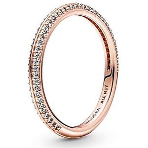 Pandora ME pavé-ring, 58 EU, Rosé verguld, Zirkonia
