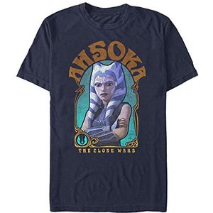 Star Wars: Clone Wars - Ahsoka Nouveau Unisex Crew neck T-Shirt Navy blue 2XL