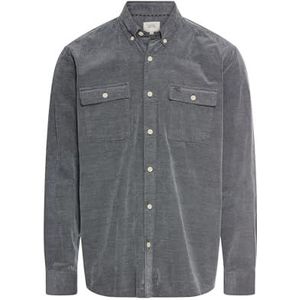 camel active - Hemd - Inktblauw - Lange Mouwen - Opgestikte Zakken