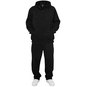 Urban Classics Heren joggingpak Blanc Suit, casual sweatshirt met capuchon en joggingbroek, zwart, L