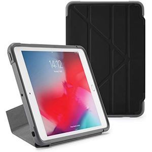 PIPETTO Origami Shield beschermhoes voor iPad Mini 5 (2019) / Mini 4, robuust, schokbestendig, met 5-in-1 standfunctie, automatische slaap-/wake-functie, zwart