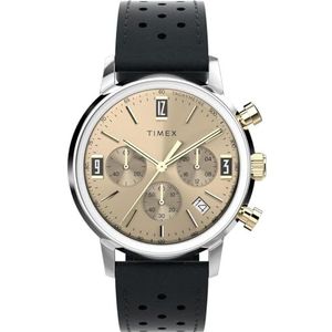 Timex Heren chronograaf horloge met lederen armband marlin, Brons, TW2W10000