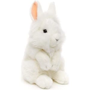 Uni-Toys - Angorakonijn wit, staand - 18 cm (hoogte) - pluche haas, konijn - pluche dier, knuffeldier