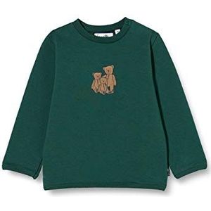 Sanetta Baby-jongens Fiftseven Classy Green Fijn donkerblauw sweatshirt betoverende teddyberen-artwork Fiftyseven, groen, 62 cm