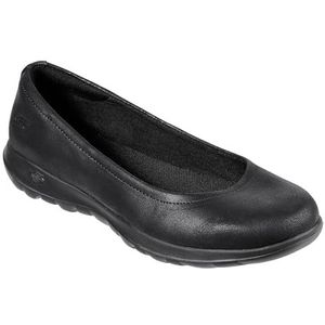 Skechers Go Walk Lite-Gem gesloten ballerina's voor dames, Zwart zwart zwart textiel trim Bbk, 37 EU