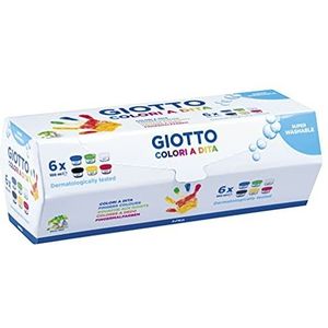 GIOTTO 534100 FINGER PAINT 6X100ML POTS