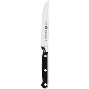 ZWILLING Professioneel S-steakmes, lemmetlengte 12 cm, smal lemmet, roestvrij speciaal staal/kunststof handvat met klinknagels, zwart [Made in Germany]