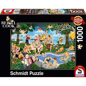 Schmidt Spiele 59687 Beryl Cook, zomerfeest, 1.000 stukjes puzzel, kleurrijk