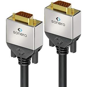 sonero® Premium VGA kabel, 5,00 m, FullHD (1920x1080), zwart