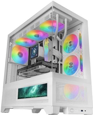 Mars Gaming MC-LCDX - Gaming ATX-behuizing - Geïntegreerd 9,16 inch IPS-scherm - Full Mesh bodemplaat