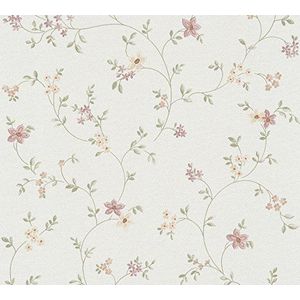 Bloemenbehang zelfklevend - behang landhuisstijl - bloemenbehang roze crème - behang met bloemen - 0,52 x 2,5 m - Made in Germany