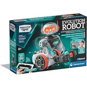 Clementoni - 56183 - Wetenschap & Spel - Evolutie Robot - Speelgoedrobot (Franse, Nederlandse Taal), Programmeerbaar, Robot Interactief, STEM, Robotica, Educatieve Spellen 8 Jaar, Gemaakt In Italië