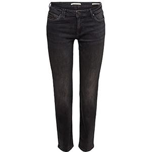 edc by ESPRIT Dames 992CC1B310 Jeans, 911/BLACK Dark Wash, 28/34
