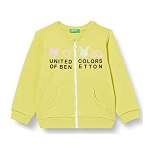 United Colors of Benetton Gebreid vest voor meisjes, mosterd 36k, 3 Maanden