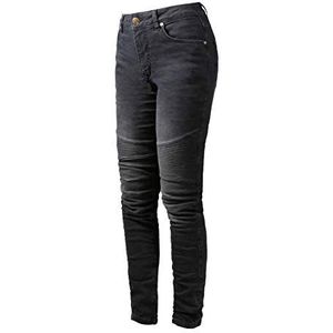 John Doe Betty High XTM, motorbroek, dames, 29/32, lichtblauw, Xe9ger Stone Wash-Effect, L32