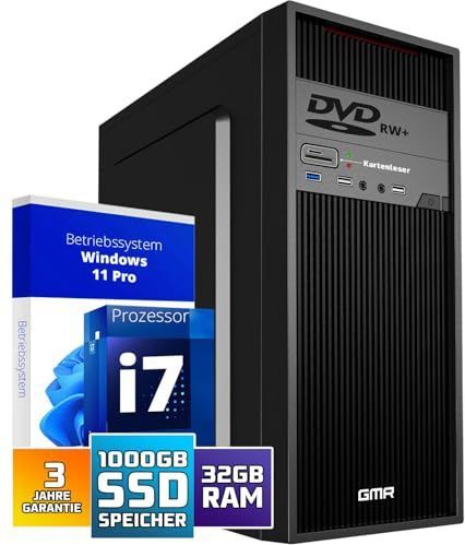 GMR - Ultra Max i7 - Business Office Computer - 32 GB RAM - 1000 GB SSD - Windows 11 Prof