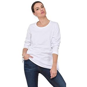 Ulla Popken Basic shirt met lange mouwen voor dames, ronde hals