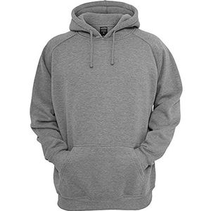 Urban Classics Blanke hoodie Sweatshirt met capuchon heren, Grijs, 4XL Grote maten