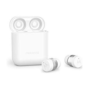 Motorola VerveBuds 120 - Bluetooth In Ear Mini Hoofdtelefoon - Draagbare Oplaaddoos en Ingebouwde Microfoon - 15 Uur - IPX6 Waterdicht - Touch Control - Compatibel met Alexa,Siri,Google - Wit