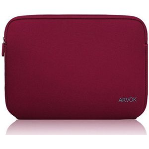 Arvok 17-17.3 inch Laptophoes Meerkleurige en Maatkeuzes Hoes/Waterbestendig Neopreen Notebook Computer Pocket Tablet Aktetas Draagtas/Etui Skin Cover voor Acer/Asus/Dell/Lenovo, Wijn Rood