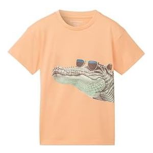 TOM TAILOR T-shirt voor jongens met print, 35296 - Shiny Apricot Orange, 92-98