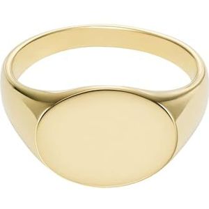 Fossil Unisex sieraden gouden roestvrij stalen ring, JF0477371010, Roestvrij staal, Geen edelsteen