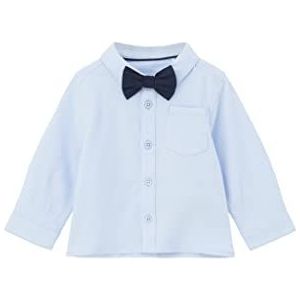 s.Oliver Junior Boy's overhemd met lange mouwen met vlinderdas, blauw, 68, blauw, 68 cm