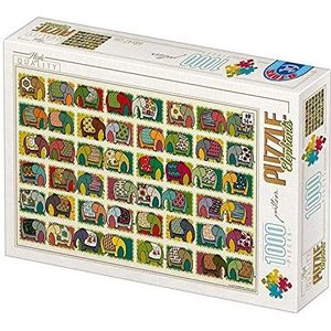 D-Toys Puzzel 1000 stukjes: Olifanten