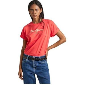 Pepe Jeans Helga T-shirt voor dames, Rood (krokant rood), XS