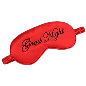 WIZBIOTECH Slaapmasker, 100% echt natuurlijk goed nachtmasker met verstelbare band, blokkeert licht met ogen en slaapbescherming - rood