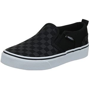 Vans Asher Sneakers voor jongens, Black Checker Zwart, 28.5 EU