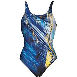 Arena W Icy U Back B, sportpak voor dames, zwart/Lily Yellow, 42 (Talla Fabrikant: 38)
