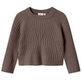 Gebreide Trui - Loose Fit - Ronde Hals - Lange Mouwen - Platgebreid