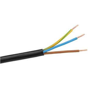 Acryl slangkabel, 4 x 2,5, zwart